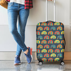 Camping Van Pattern Print Luggage Cover