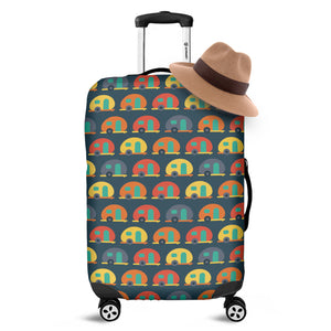 Camping Van Pattern Print Luggage Cover