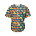Camping Van Pattern Print Men's Baseball Jersey