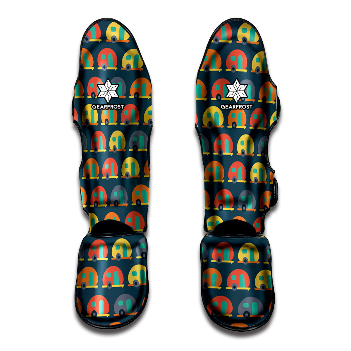 Camping Van Pattern Print Muay Thai Shin Guard