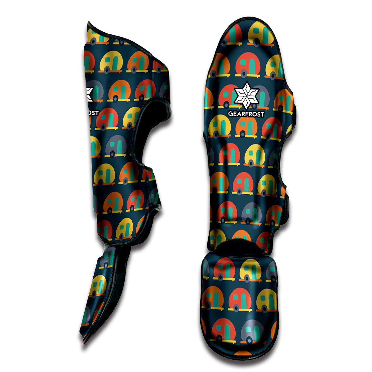 Camping Van Pattern Print Muay Thai Shin Guard