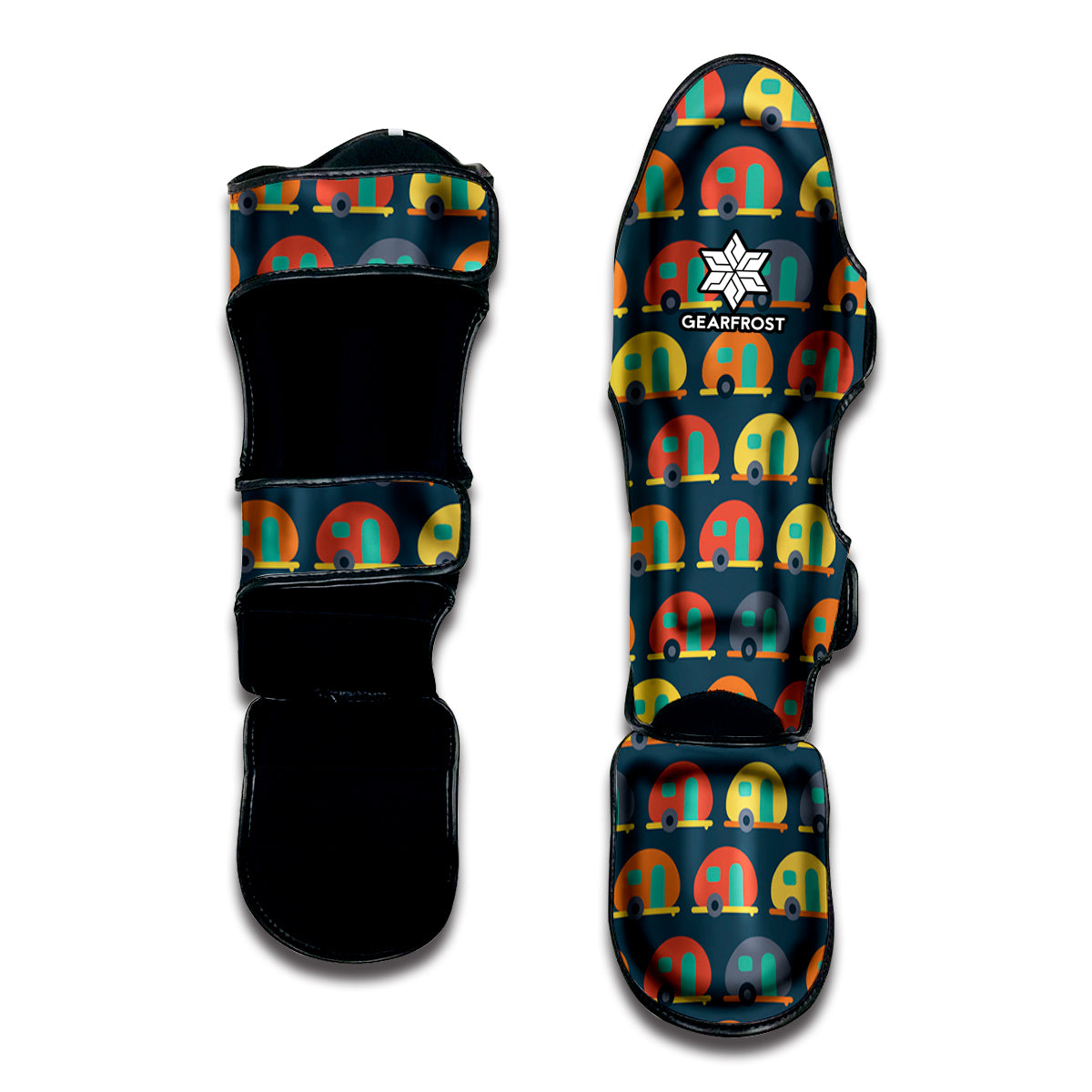 Camping Van Pattern Print Muay Thai Shin Guard