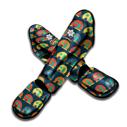 Camping Van Pattern Print Muay Thai Shin Guard