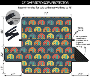 Camping Van Pattern Print Oversized Sofa Protector