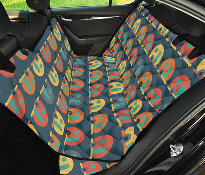 Camping Van Pattern Print Pet Car Back Seat Cover