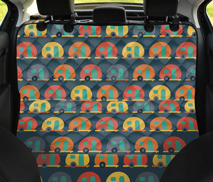 Camping Van Pattern Print Pet Car Back Seat Cover