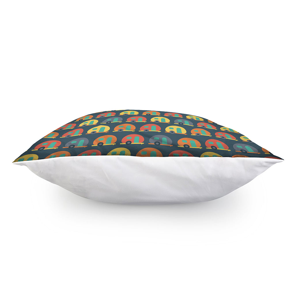 Camping Van Pattern Print Pillow Cover