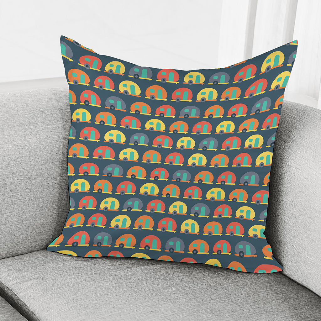 Camping Van Pattern Print Pillow Cover