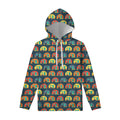 Camping Van Pattern Print Pullover Hoodie