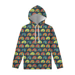 Camping Van Pattern Print Pullover Hoodie