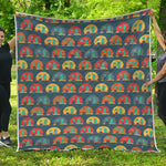 Camping Van Pattern Print Quilt