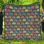 Camping Van Pattern Print Quilt