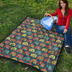 Camping Van Pattern Print Quilt