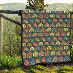 Camping Van Pattern Print Quilt