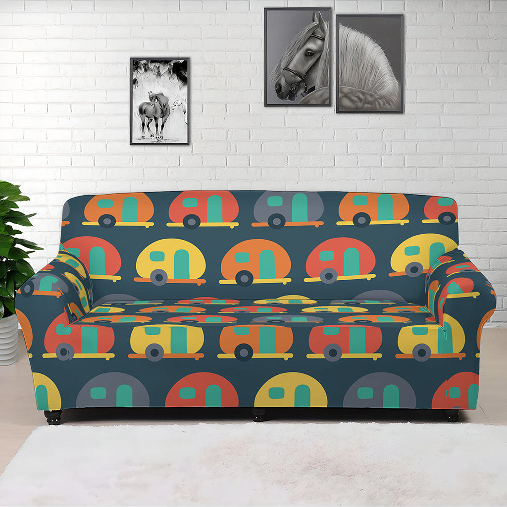 Camping Van Pattern Print Sofa Cover