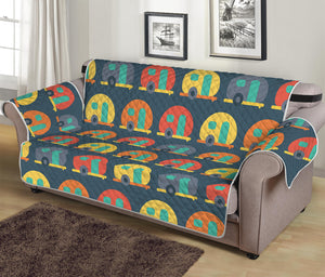 Camping Van Pattern Print Sofa Protector