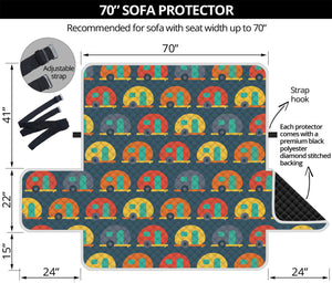 Camping Van Pattern Print Sofa Protector