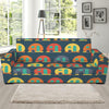 Camping Van Pattern Print Sofa Slipcover