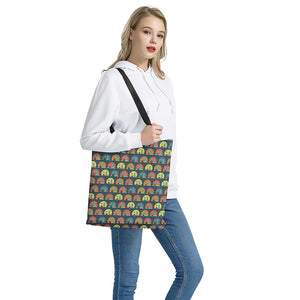 Camping Van Pattern Print Tote Bag