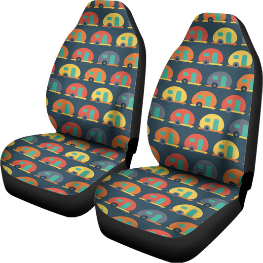 Camping Van Pattern Print Universal Fit Car Seat Covers