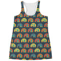 Camping Van Pattern Print Women's Racerback Tank Top