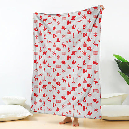 Canada Country Pattern Print Blanket