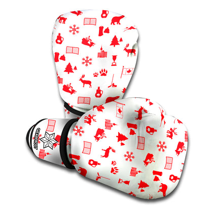 Canada Country Pattern Print Boxing Gloves