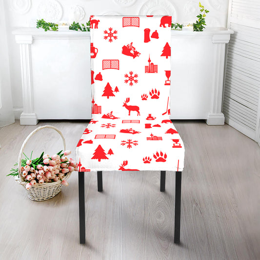 Canada Country Pattern Print Dining Chair Slipcover