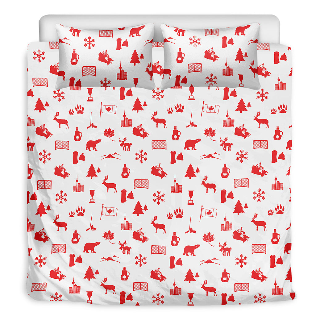 Canada Country Pattern Print Duvet Cover Bedding Set