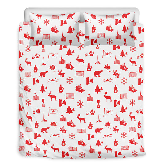 Canada Country Pattern Print Duvet Cover Bedding Set