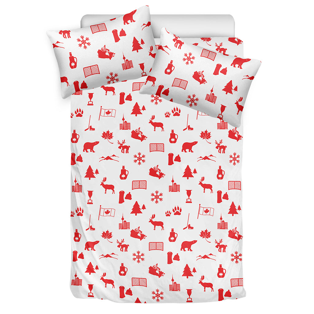 Canada Country Pattern Print Duvet Cover Bedding Set