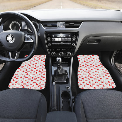 Canada Country Pattern Print Front and Back Car Floor Mats