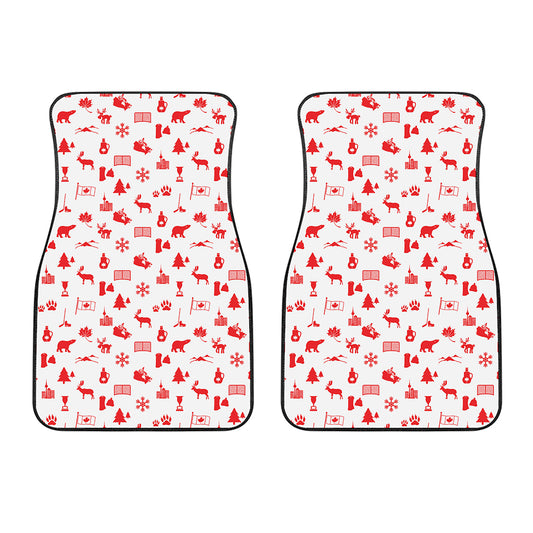 Canada Country Pattern Print Front Car Floor Mats