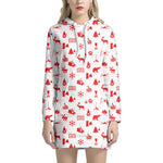 Canada Country Pattern Print Hoodie Dress