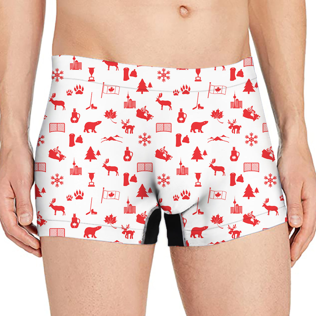 Canada Country Pattern Print Men's Boxer Briefs