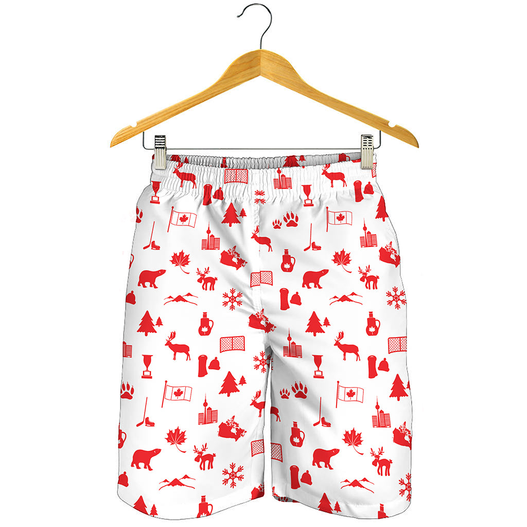 Canada Country Pattern Print Men's Shorts