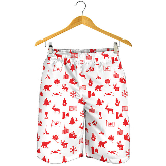 Canada Country Pattern Print Men's Shorts