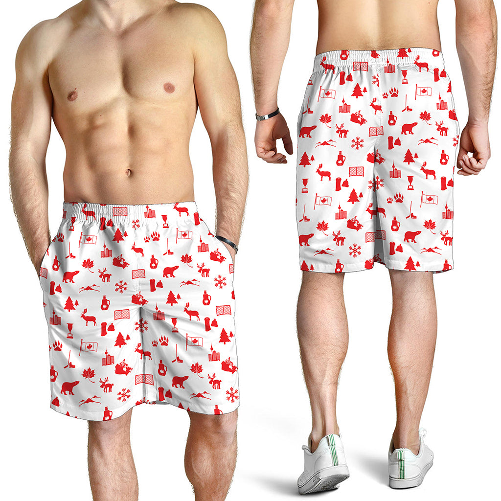 Canada Country Pattern Print Men's Shorts