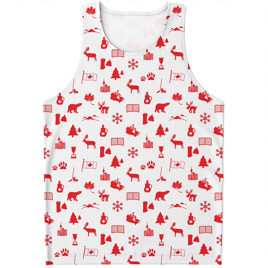 Canada Country Pattern Print Men's Tank Top
