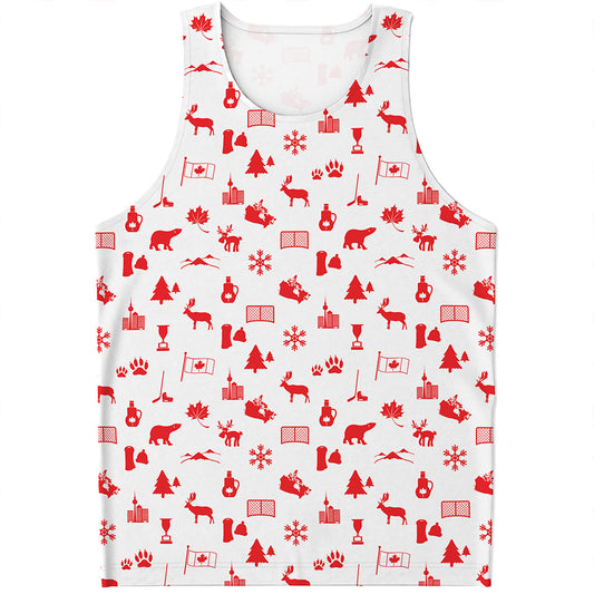 Canada Country Pattern Print Men's Tank Top