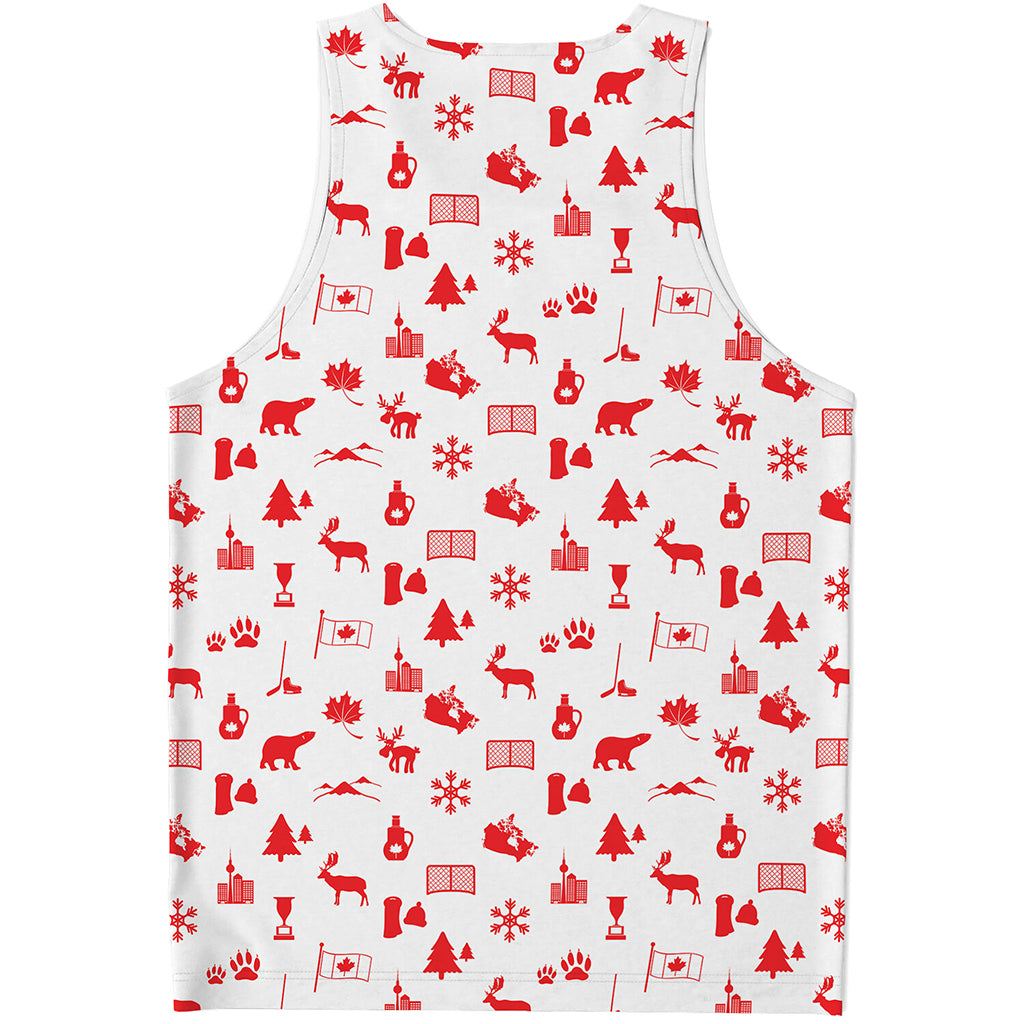 Canada Country Pattern Print Men's Tank Top