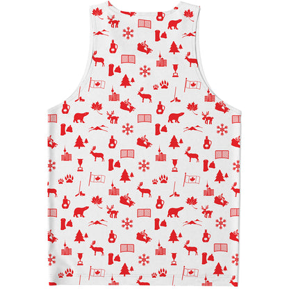 Canada Country Pattern Print Men's Tank Top