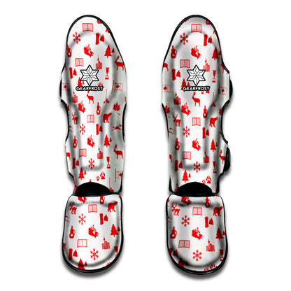 Canada Country Pattern Print Muay Thai Shin Guard