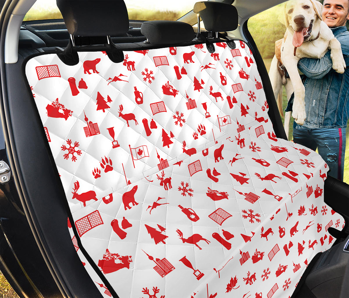 Canada Country Pattern Print Pet Car Back Seat Cover