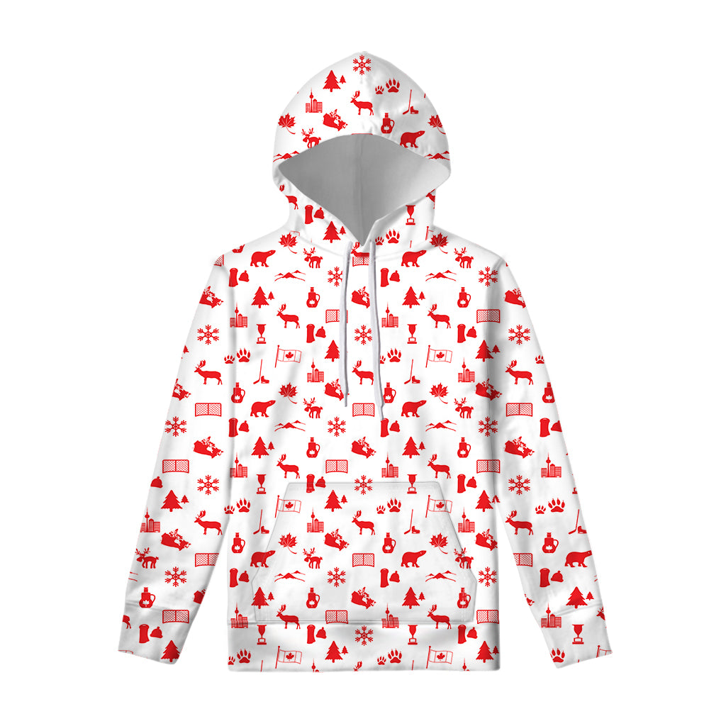 Canada Country Pattern Print Pullover Hoodie