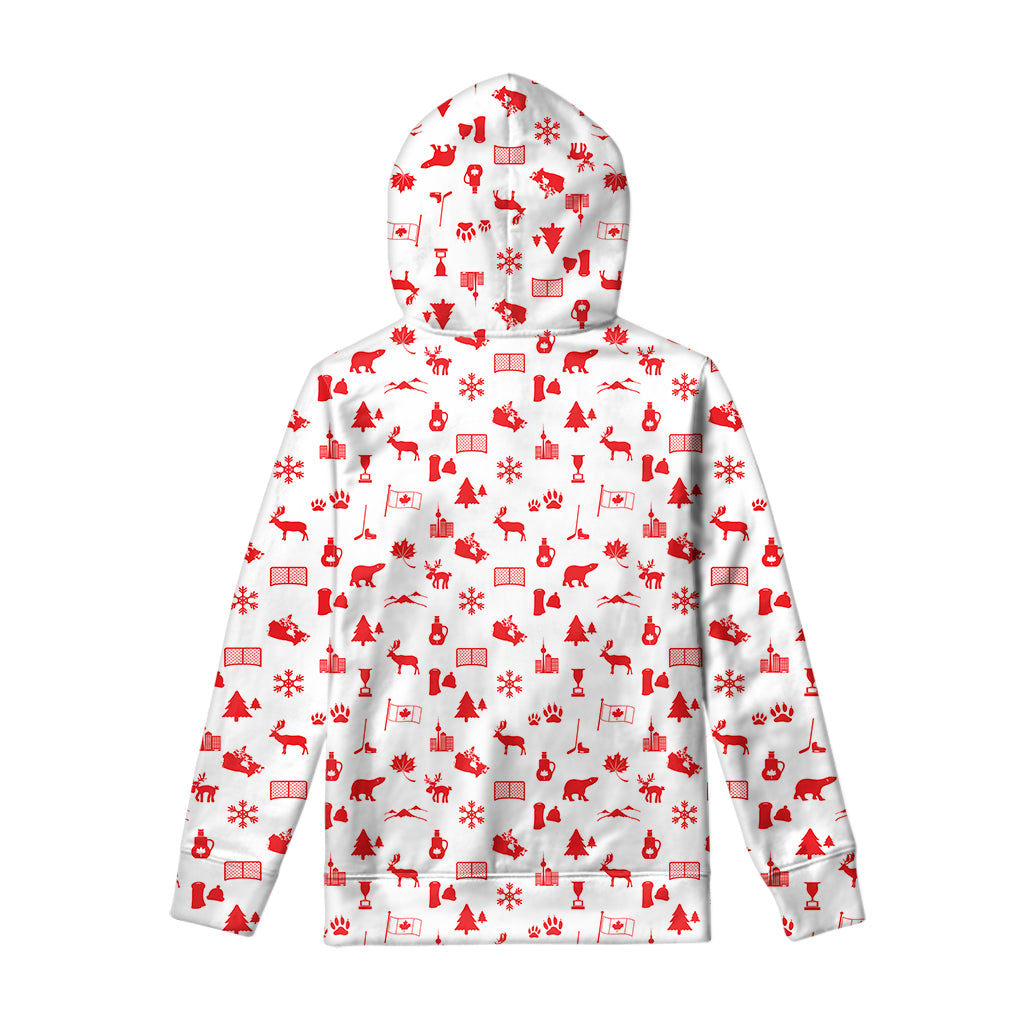 Canada Country Pattern Print Pullover Hoodie