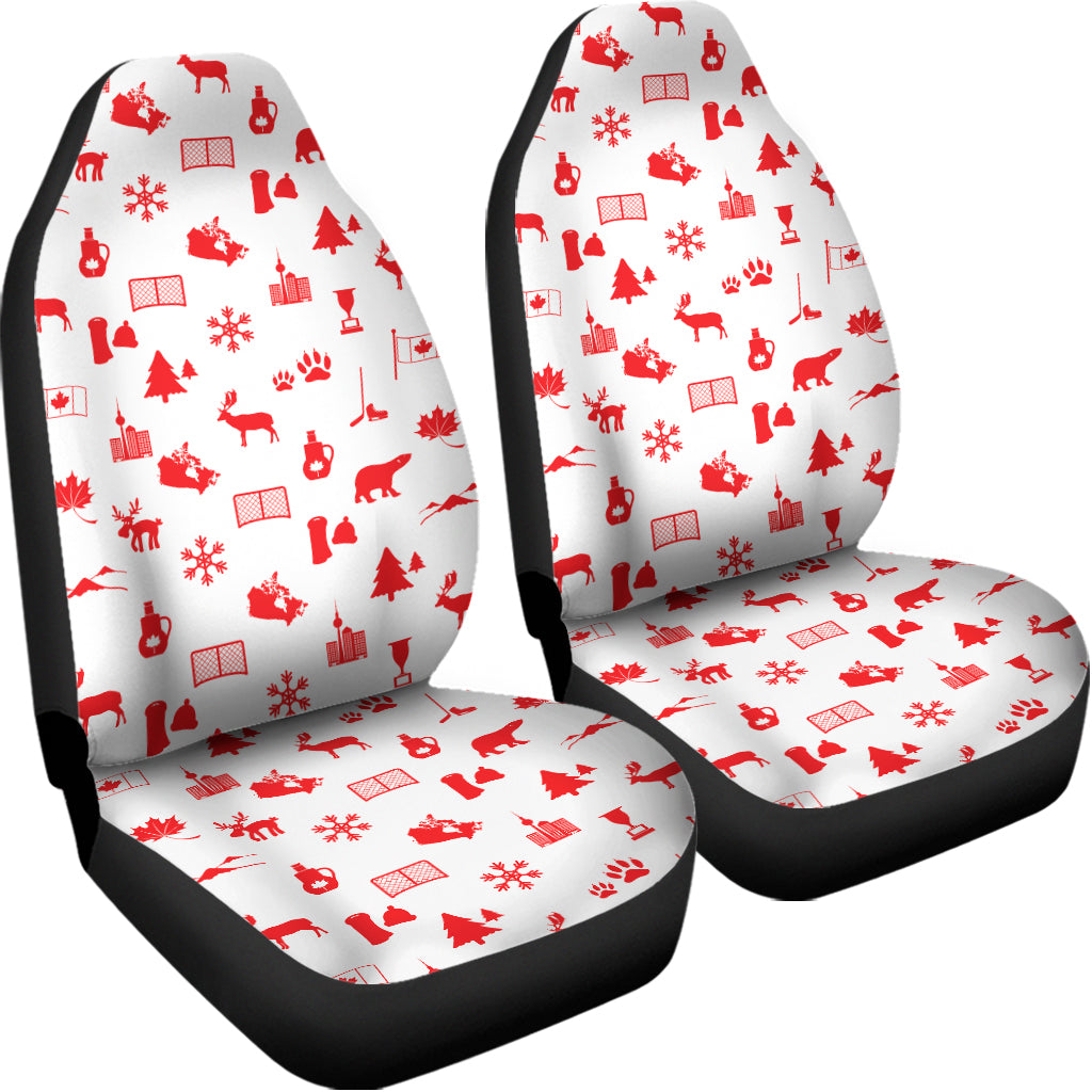 Canada Country Pattern Print Universal Fit Car Seat Covers