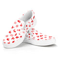 Canada Country Pattern Print White Slip On Sneakers