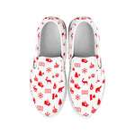 Canada Country Pattern Print White Slip On Shoes