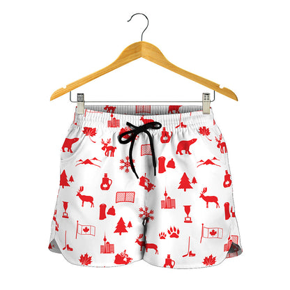 Canada Country Pattern Print Women's Shorts